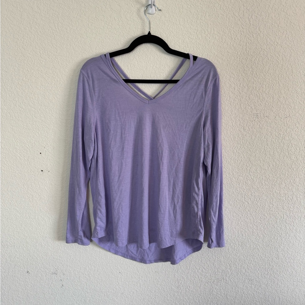 Old Navy Purple Asymmetrical V-Neck Sweater